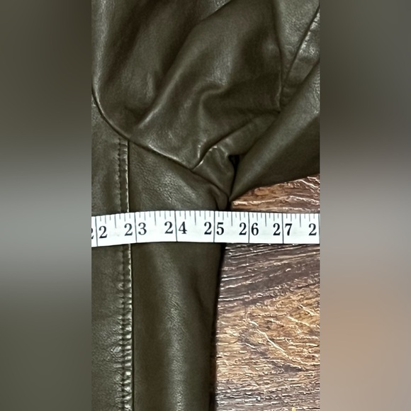 LEVI STRAUSS & CO BROWN FAUX LEATHER FLEECE LINED JACKET SZ large preowned - Picture 11 of 11